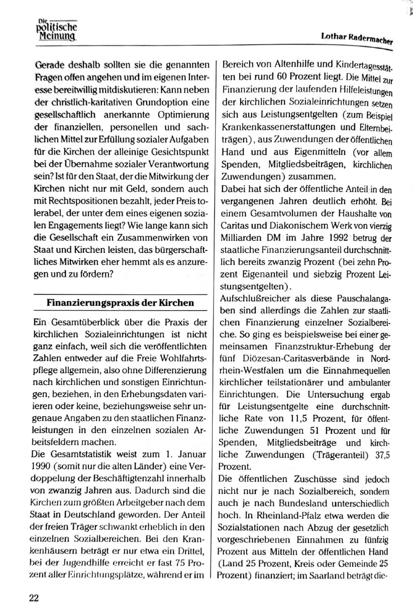 Seite 22 des Beitrags in „Die politische Meinung“, Juli 1994