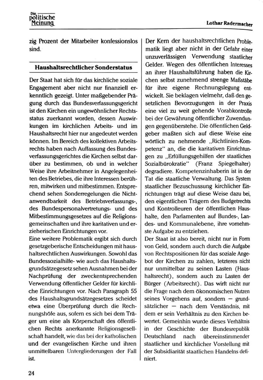 Seite 24 des Beitrags in „Die politische Meinung“, Juli 1994