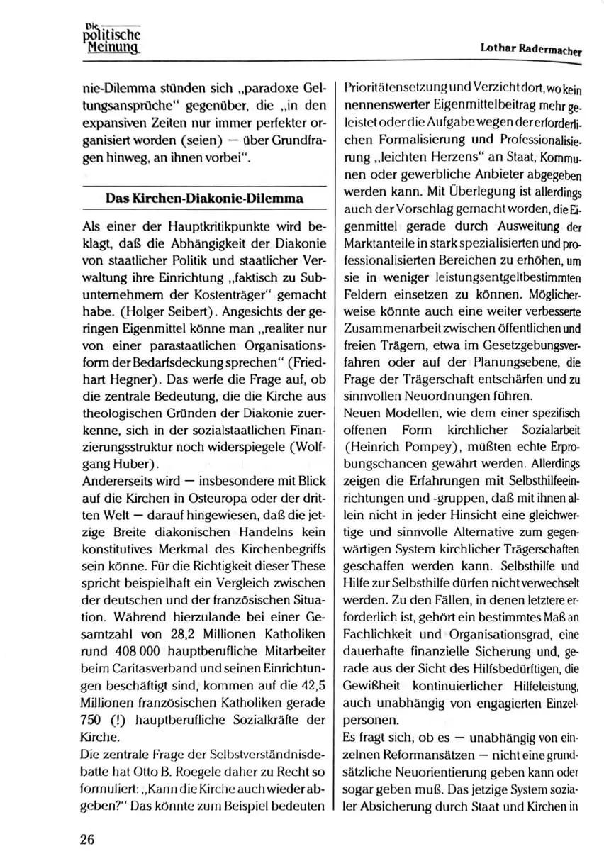 Seite 26 des Beitrags in „Die politische Meinung“, Juli 1994