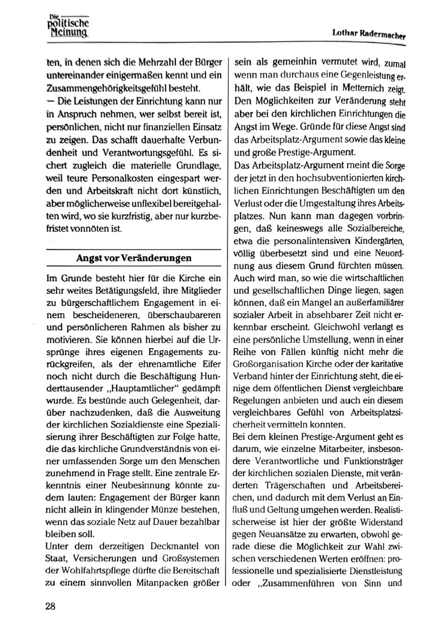 Seite 28 des Beitrags in „Die politische Meinung“, Juli 1994